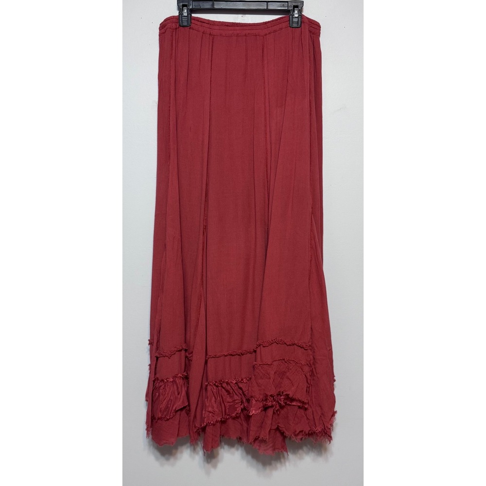 Free People Red Maxi Skirt